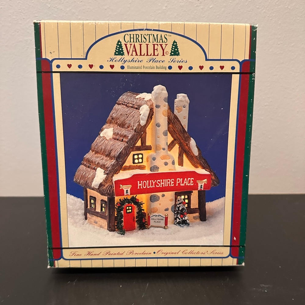 Christmas Valley Illuminated Porcelain Building - Hollyshire Place